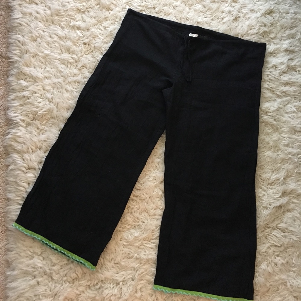 Lucky brand cover up swimsuit bathing suit pull on drawstring pants ~